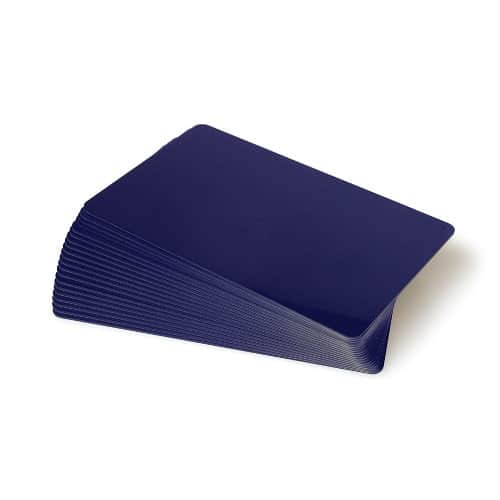 Blank Coloured 760 Micron PVC Card – Solid Core dark blue