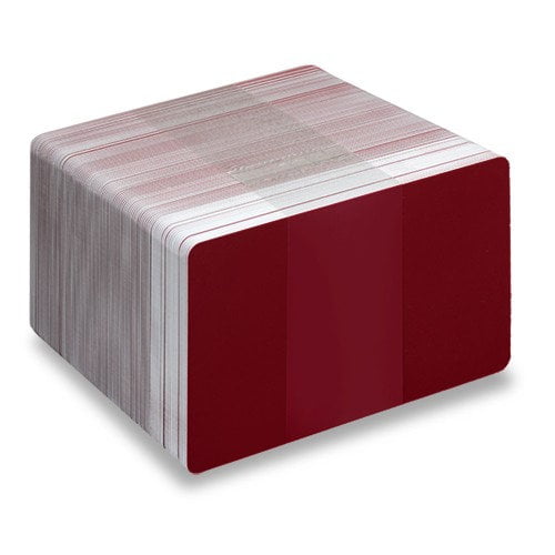 Blank Coloured 760 Micron PVC Card – White Core burgundy