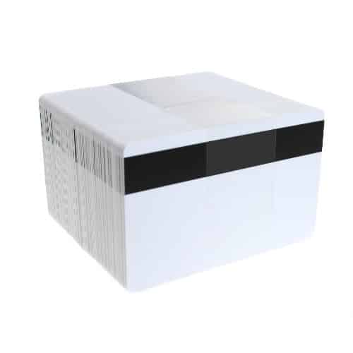 Blank White 760 Micron PVC Card with Fotodek Hi-Co 2750 Magnetic Strip