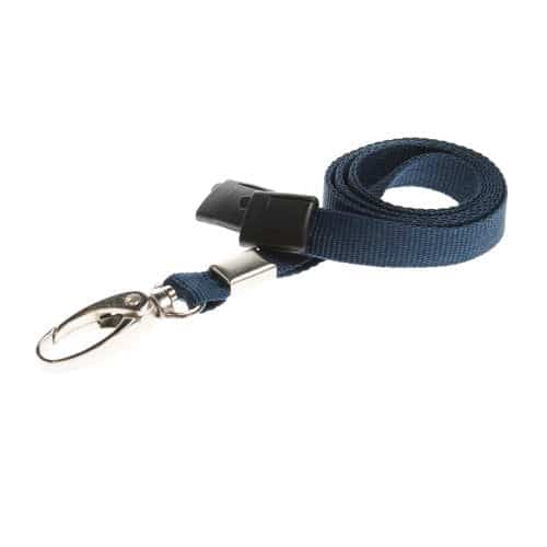 dark blue Safety Breakaway 10mm Lanyard with Metal Lobster Clip